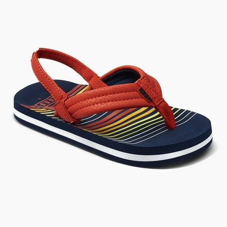 REEF Ahi Toddler / Little Kid Boys' Flip Flop Sandals Color: Sunset 45 Size: 10 T