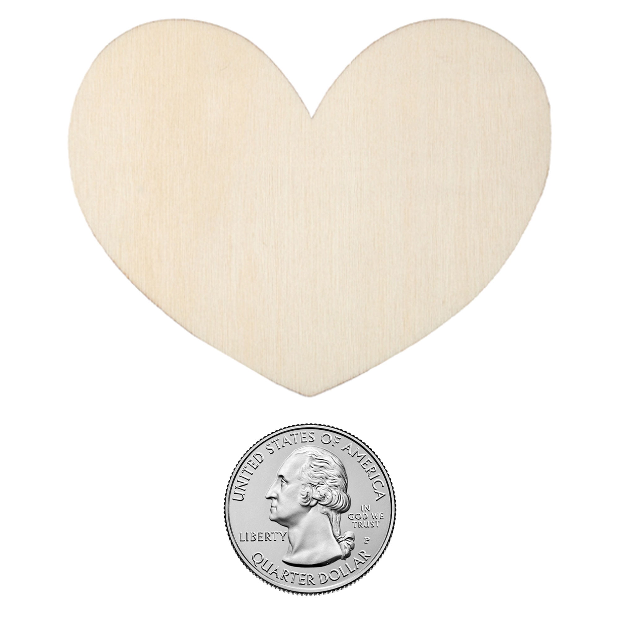 Artemio Wooden Stamp Heart Shape Beige 3.2 x 2.5 x 2.7 cm