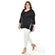 thumbnail image 1 of Blusa asimetrica con detalles de encaje Roman Fashion /Tallas Extras, 274 (Negro) negro 38, 1 of 6