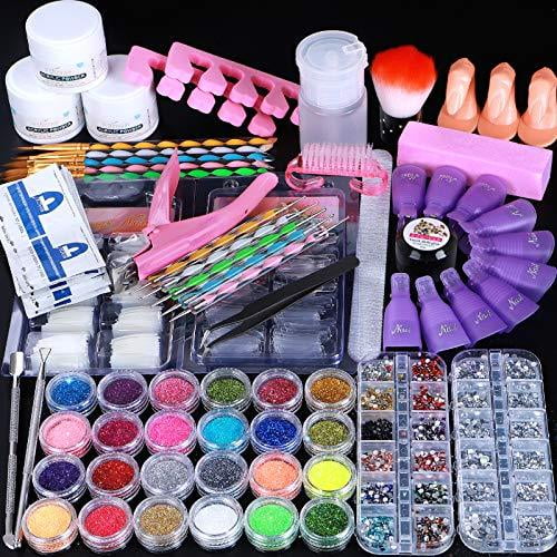 Cooserry Acrylic Nail Kit with Liquid Monomer - 79 in 1 Nails Kit