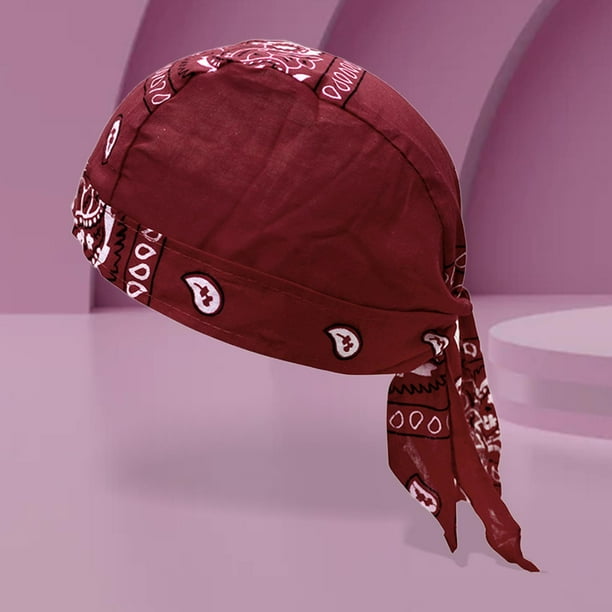 Gorros de Trapo Perfecl para Hombre y Mujer Gorro Absorbente para el Sudor Ajustable Rojo