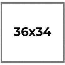 36x34 Frame Blue Kingsley Pewter Solid Wood Picture Frame Width 0.75 Inches |Interior Depth 0.5