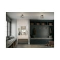 thumbnail image 2 of Atwell Collection 10" One-Light Mid-Century Modern Matte Black Clear Glass Semi-Flush Mount Light, 2 of 13