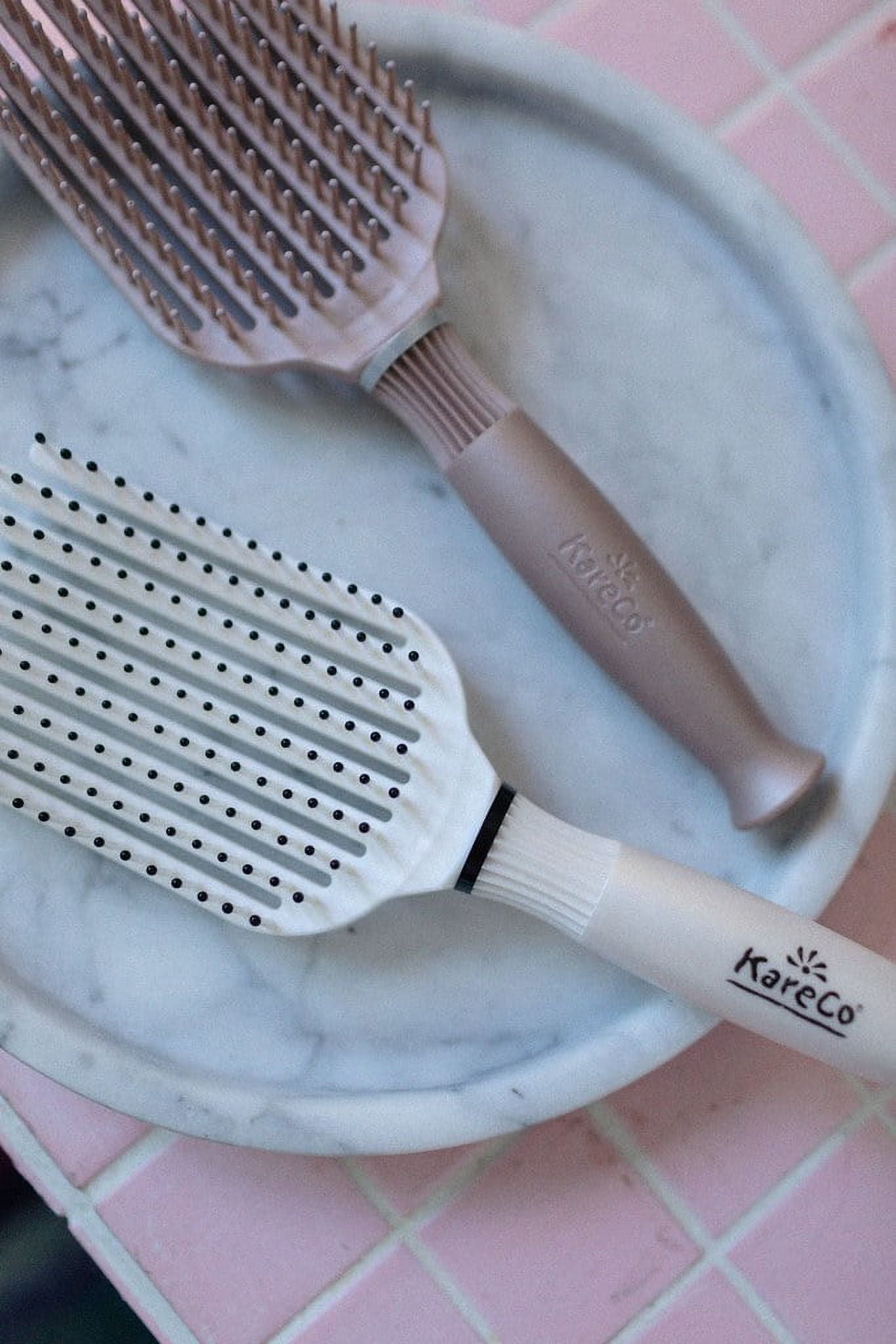 KareCo Hair Brush Salon Flexible Paddle Black Synthetic Bristles