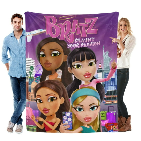 Bratz Girls-Anti-Pilling Flannel Blanket Soft Lightweight Plush Fuzzy Cozy Luxury Blanket for Home and Kitchen Use – Perfect for Kids and Adults