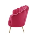 thumbnail image 4 of Nicole Miller Eian Velvet Loveseat with Gold Legs, Fuchsia, 4 of 8