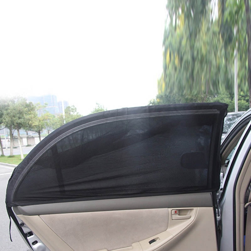 1Pair Car Front Side Window Sunshade Mesh Anti-UV Baby Protector Sun Shade Cover 