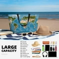 thumbnail image 5 of Honeii Earth View World Map for Tote Bag with Adjustable Strap,Beach Bag, Waterproof Sandproof Beach Tote Bag, Large Capacity Foldable Beach Bags, 5 of 7