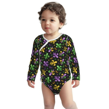 

Haiem Mardi Gras Carnival4 Printed Unisex-Baby Long Sleeve Onesies Bodysuits Unisex Babies Snap-Up Rompers-3 Months
