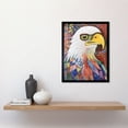 thumbnail image 2 of Bald Eagle Bird And Abstract Pattern Folk Art Watercolour Painting Art Print Framed Poster Wall Decor 12x16 inch, 2 of 5