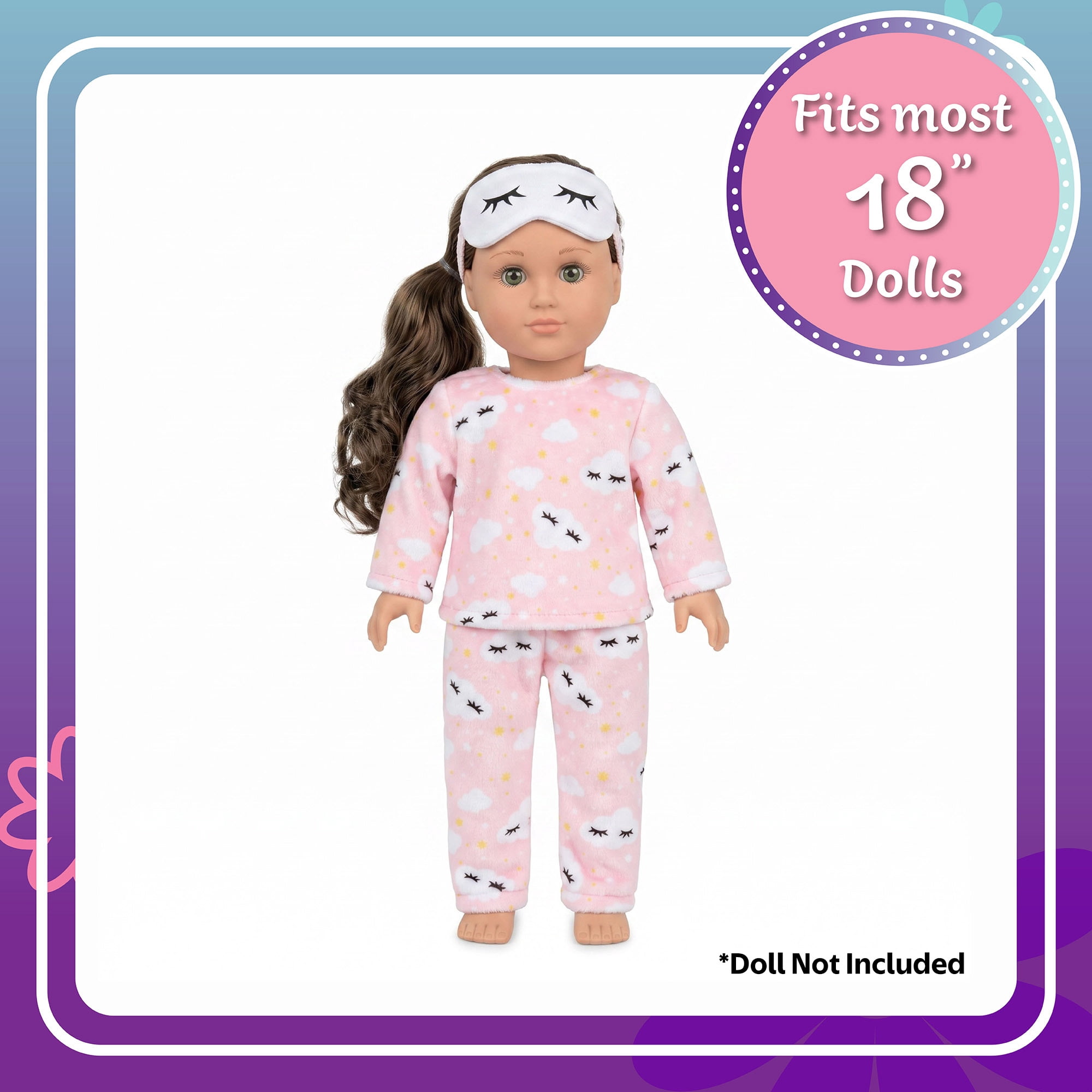 My Life As Clouds Pajama Fashion Set for 18-inch Dolls, 3 Pieces