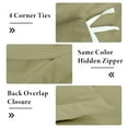 thumbnail image 6 of Royale Linens Sage Green Duvet Cover Full Size - Full Duvet Cover Set - 3 Piece Double Brushed Full Duvet Covers with Zipper Closure, 1 Full Duvet Cover 80x90 inches & 2 Pillow Shams (Full, SageGreen), 6 of 8