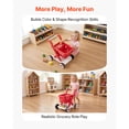 thumbnail image 4 of KFFKFF Children's Scan & Sort Shopping Cart, Pretend Play Grocery Trolley with Lights & Sound, Adjustable Height Push Walker, Includes Toy Food, Suitable for Toddlers Aged 2 and Up, 4 of 9