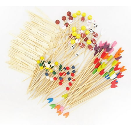 

400 Skewer/Decorative Cocktail Picks Assortment 03 Sports And Mini Forks By