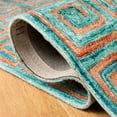 thumbnail image 5 of SAFAVIEH Sahara Philander Geometric Squares Area Rug, Rust/Aqua, 5' x 8', 5 of 9