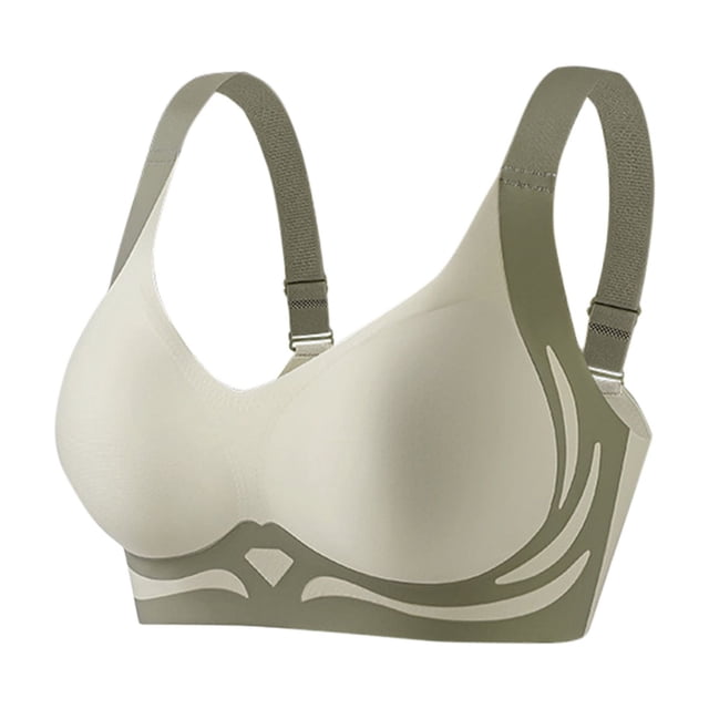 Women's Anti-Sagging Push Up Bra - Wireless Full Coverage Bralette | Color Block Seamless Supportive Lifting Bras