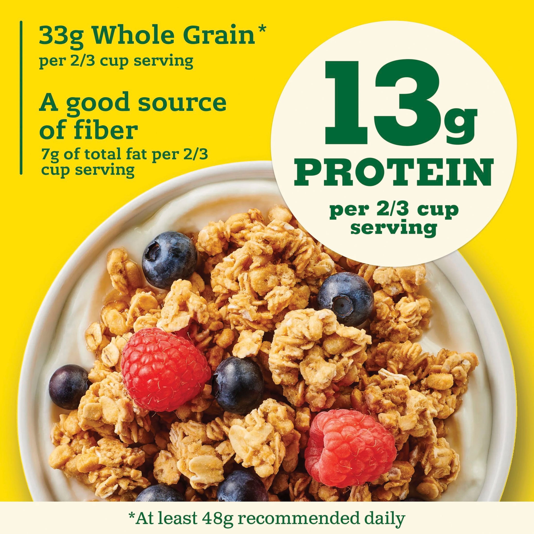 (4 pack) Nature Valley Protein Oats and Honey Granola Pouch, 11 oz