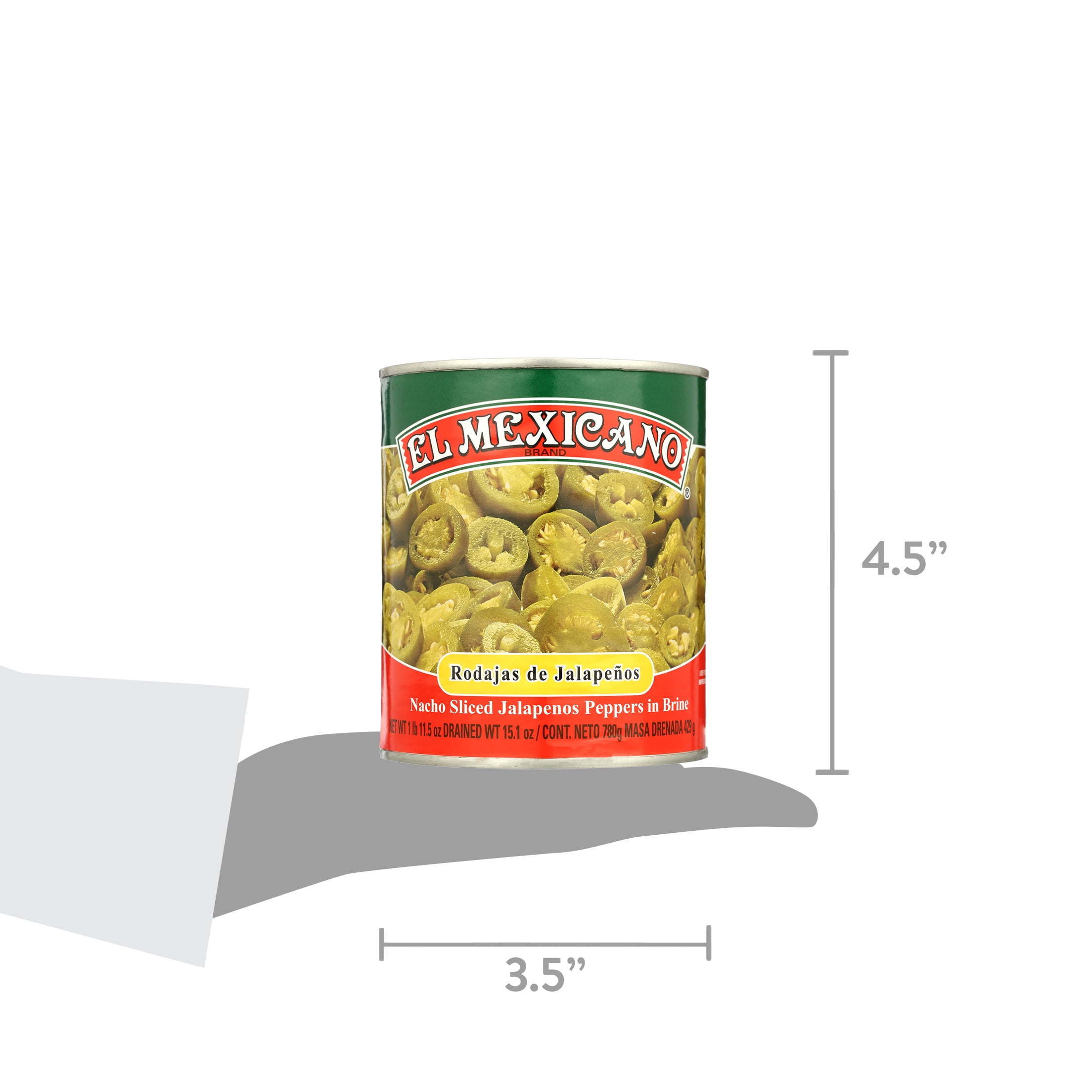 El Mexicano Nacho Sliced Jalapeno Peppers, 28 oz Can