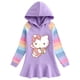 thumbnail image 3 of Hello Kitty-vestido de algodón con dibujos de arcoíris para niñas, suéter con capucha de manga larga, falda de princesa, ropa para niños, primavera y otoño, 3 of 5