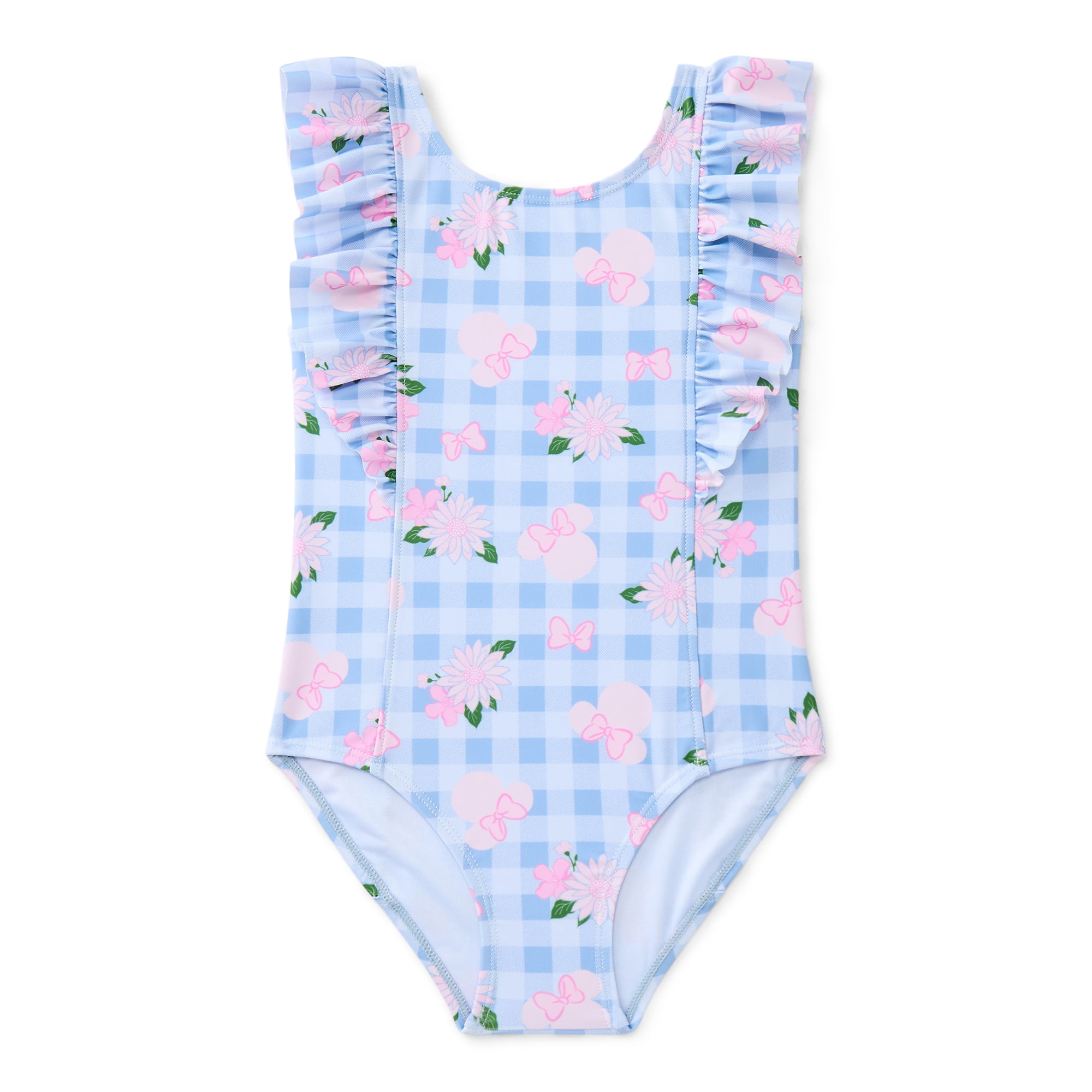 Character Toddler Girl One- Piece Swimsuit with Ruffles, Sizes 12M-5T