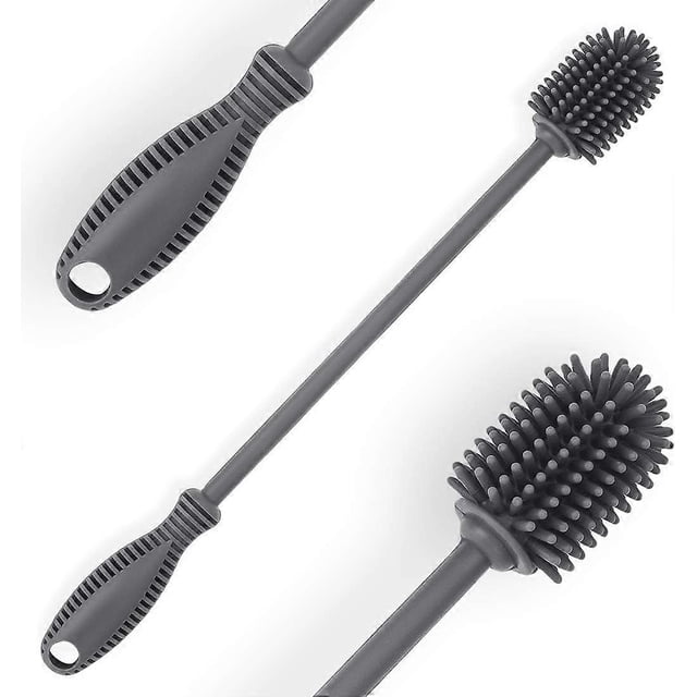 Silicone Bottle Cleaning Brush with Long Handle 31cm/12.5" for Baby Bottles Hydro Flask Glassware Perfect Smaller 1PC