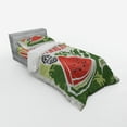 thumbnail image 3 of Ambesonne Vintage Bedding Set 4 Pcs, Old Faded Funny Graphic, Queen, Green Red Ecru, 3 of 3
