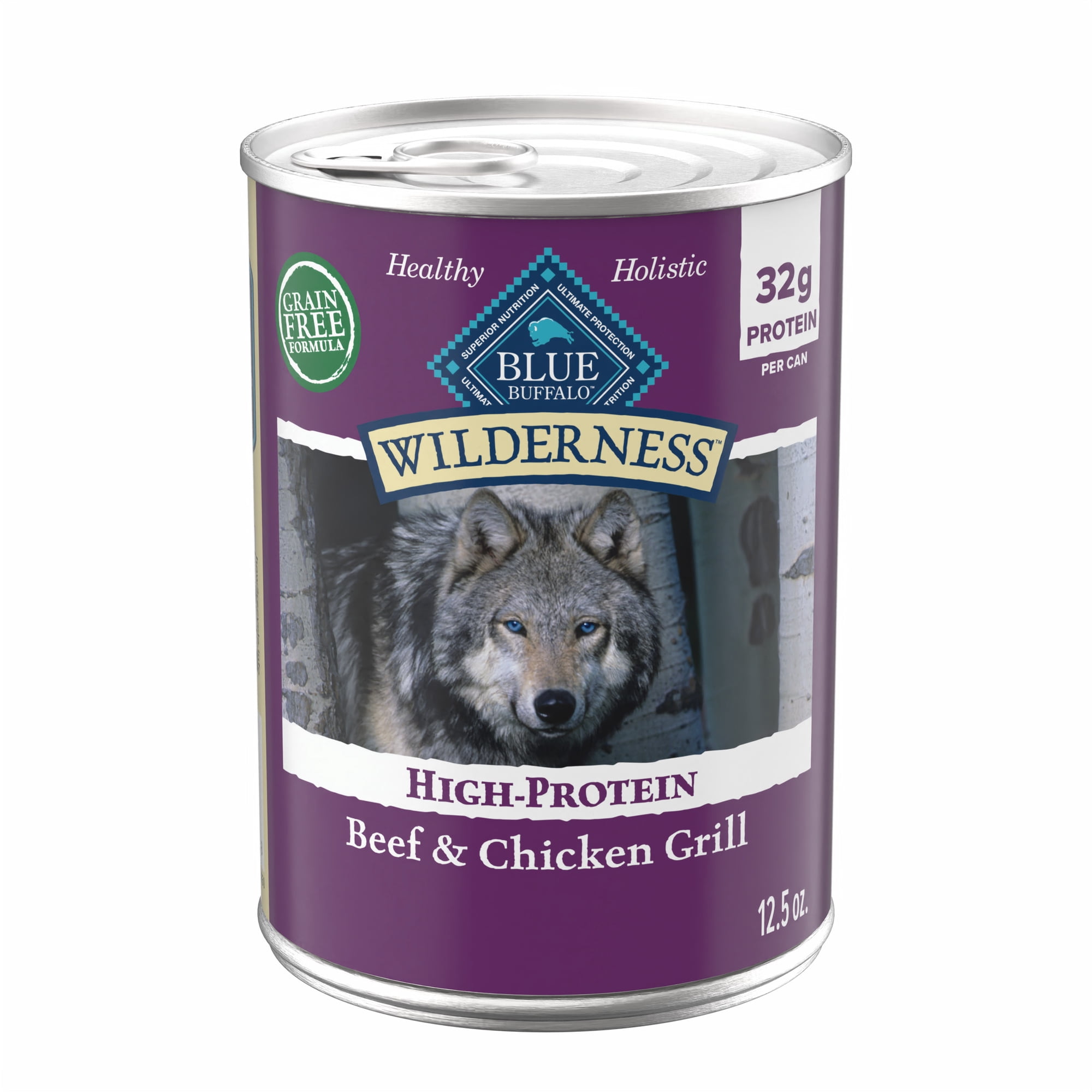 Blue Buffalo Wilderness Adult Wet Dog Food, Beef & Chicken Grill, 12.5oz