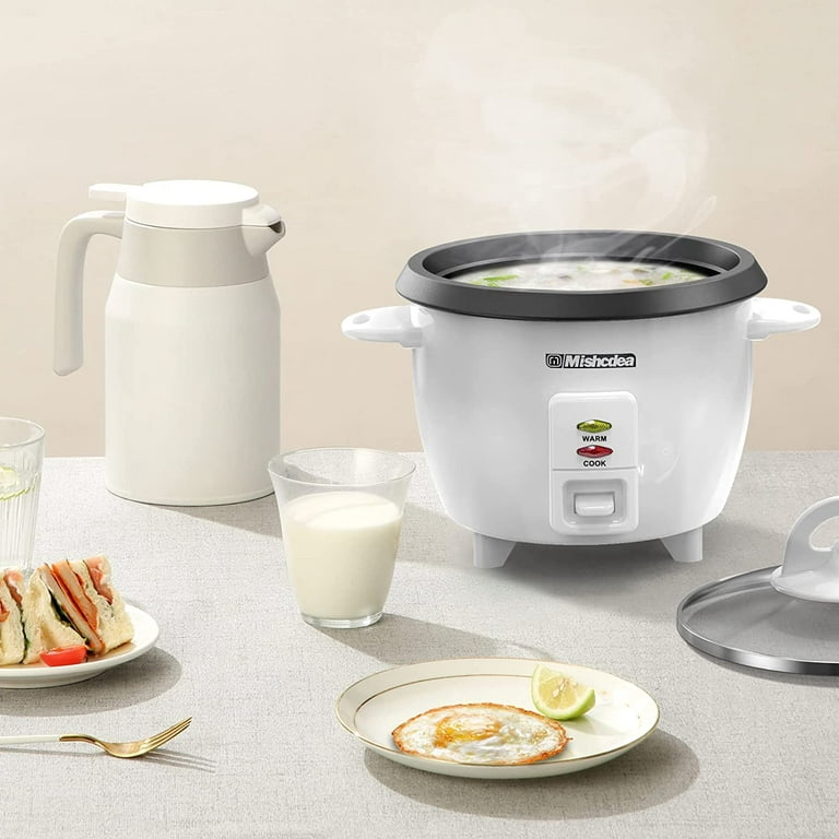 Mishcdea Small Rice Cooker 3 Cups Uncooked Electric Mini Rice