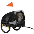 thumbnail image 1 of Aosom Dog Bike Trailer with Hitch Coupler, Wheels for Medium Dogs, Black, 1 of 10
