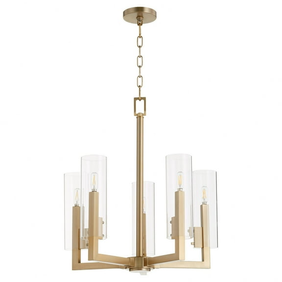 Quorum Lighting - Harbin - 5 Light Chandelier In Soft Contemporary Style-25