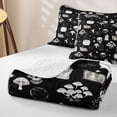 thumbnail image 4 of Homewish Witchy Line Art Magical Bed Spread Queen for Boys Girls, Cartoon Skull Mushroom Queen Coverlet Set, 3pcs, 4 of 7