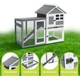 thumbnail image 4 of Royalbelle Grey 2-Tier Large Rabbit Hutch Outdoor Indoor with Pull Out Tray, 4 of 7