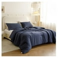 thumbnail image 4 of TiaGOC Navy Blue Comforter Set Queen, 3pcs (1 Boho Blue Comforter & 2 Pillowcases) All Season Soft Bedding Lightweight Bedspread Blanket Quilt Gifts, 4 of 9