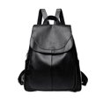 thumbnail image 4 of Faux Leather Backpack Elegant Flap Fashion Casual Rucksack Adjustable Strap Anti Theft Daypack For Daily Commuting Travel(Dark Black-33Cm), 4 of 4