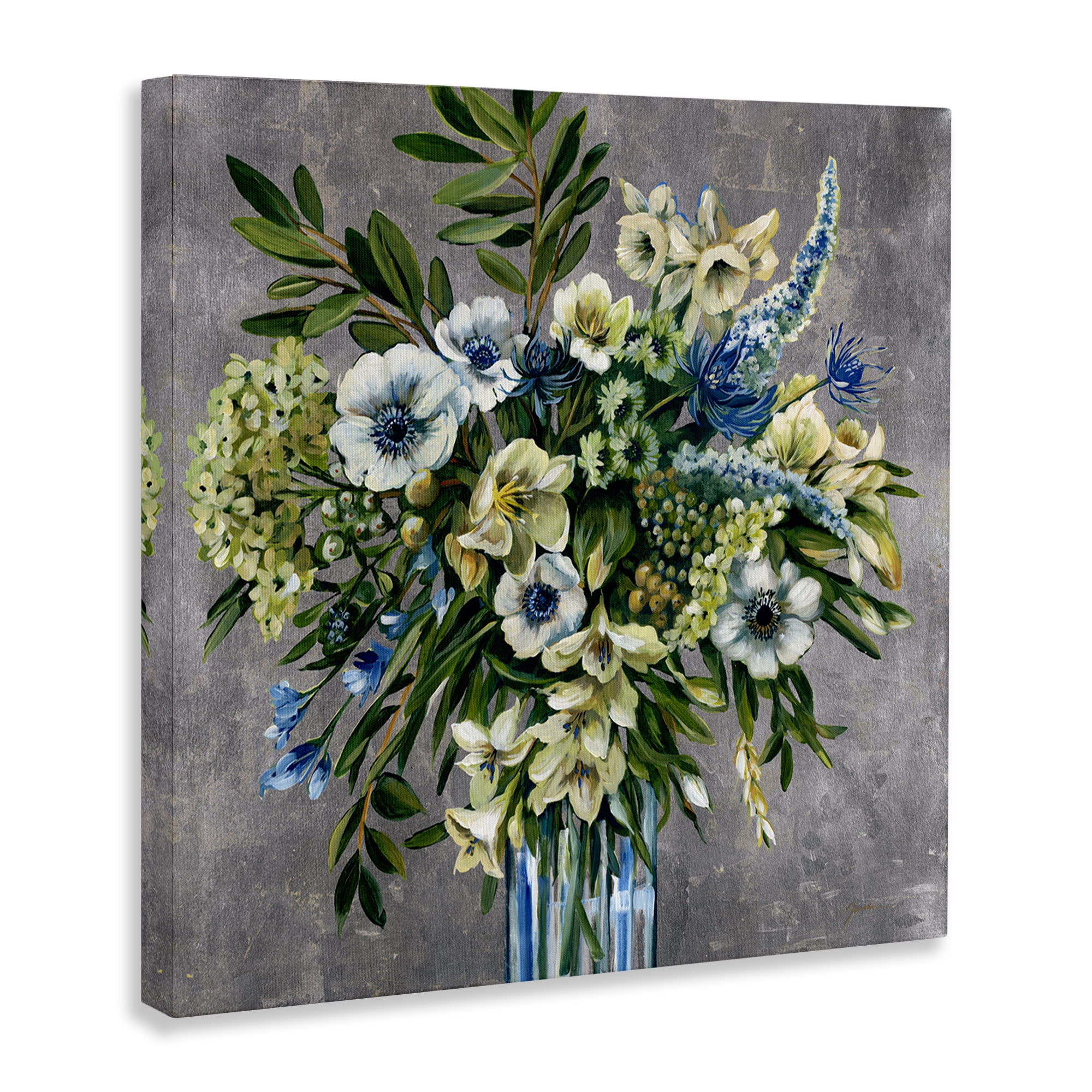 Stupell Industries Traditional Bouquet of Flowers Plants & Flowers Painting Wrapped Canvas Art Print Wall Art, 30 x 30