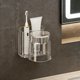 thumbnail image 1 of Soporte de Pared para Cepillos de Dientes con Vaso para Enjuague Bucal - Soporte Adhesivo para Cepillos de Dientes Sin Taladro para El Baño - Organizador de Cepillos de Dientes de Plástico para Encim, 1 of 6