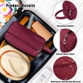 thumbnail image 3 of Toiletry Bag, Large Capacity Travel Bag for Toiletries, Waterproof Oxford Fabric Toiletry Organizer for Travel, Business Trips and Daily Use, Travel Essentials Burgundy, 3 of 7