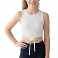 thumbnail image 2 of Coerni Girls Sleeveless Tank Top Tie Knot Front Tops T Shirts for Kids Crewneck Cute Casual Athletic Undershirt Crop Top Cute Vest, 2 of 7