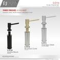 thumbnail image 6 of Stylish Ht 4" & 240 ml Matte Black Soap Dispenser for Kitchen Sink S-01N, 6 of 9