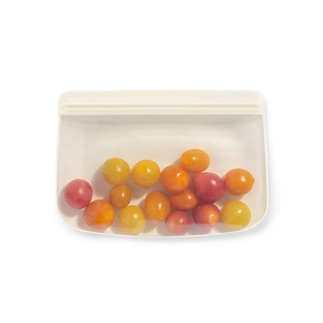 Bolsa de almacenamiento reutilizable de silicona W&P Porter Sandwich, 300 ml, crema
