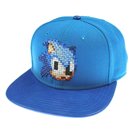 Sega Genesis Sonic The Hedgehog Hat - Blue 8 Bit Pixel Don't Blink Snapback