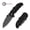 Black, variant on CIVIVI Natterjack Pocket Folding Knife with 3.19" 14C28N Blade and Milled White and Black Layered G10 Handle C24028-3