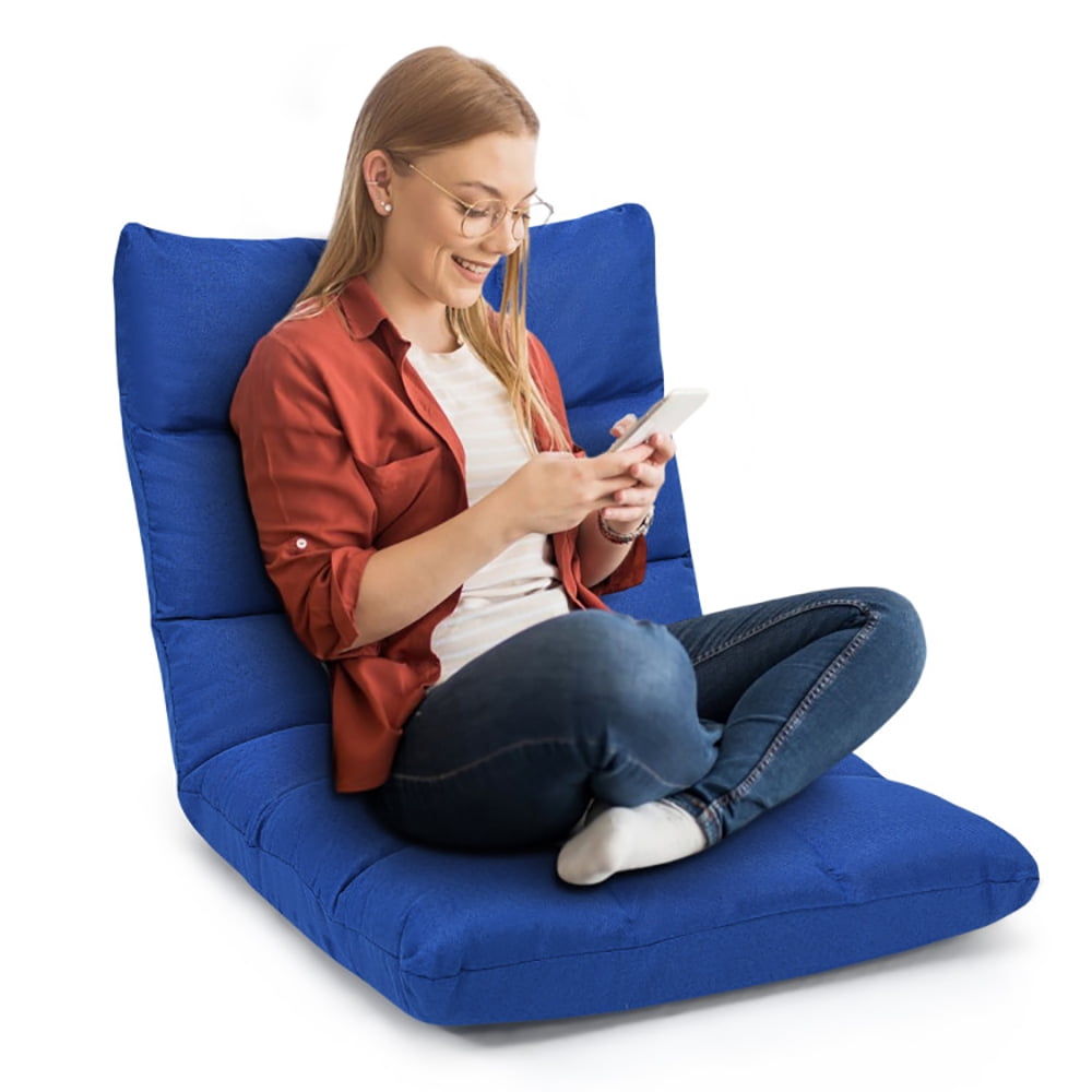 Finihen Folding Lazy Sofa Chair, 14-Position Adjustable Folding Lazy Gaming Sofa, for Living Room, Bedroom, for Gaming, Reading, Blue Finihen Folding Lazy Sofa Chair, 14-Position Adjustable Folding Lazy Gaming Sofa, for Living Room, Bedroom, for Gaming, Reading, Blue