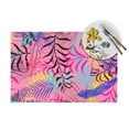 thumbnail image 4 of YFYANG Washable Heat-Resistant Placemats, 70% PVC/30% Polyester, Plant Coloured Drawing Kitchen Table Mat, 12" x 18" 4 Piece, 4 of 6