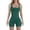 Dark Green, variant on Women's Seamless Compression Yoga Bodysuit and Workout Set with Removable Padded Bra and Threaded Spandex Shorts for Fitness Training