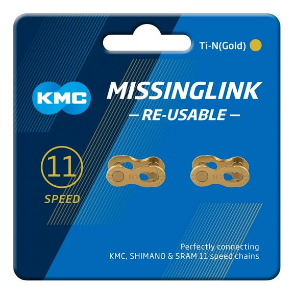 KMC 11 Speed MissingLink, Ti-N Gold, 2 Pairs