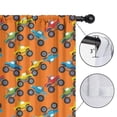 thumbnail image 4 of Blackout Kids Curtains,Orange Monster Cartoon Trucks Pattern Childrens Insulated Curtains Set Of 2,Bedroom Essentials,Toddler Room Decor 52"x63", 4 of 5