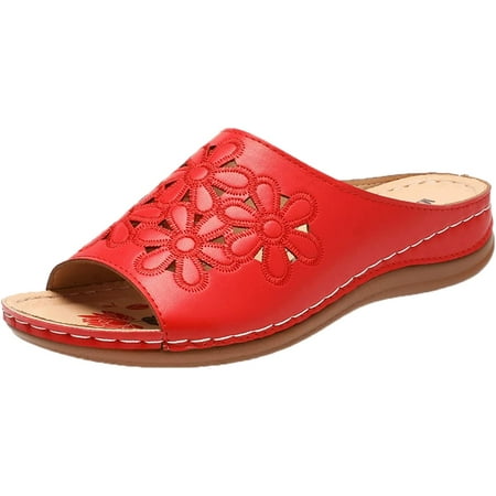 

Slippers for Women Breathable Anti-Slip Womens Flip Flops Roman Large Size Sandals Dress Beach Shoes