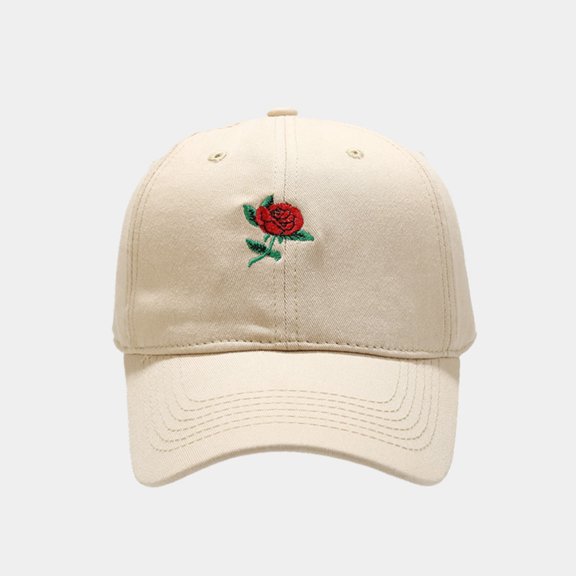 Mens Hats Unisex Baseball Stylish Embroidered Rose Soft Top Fashionable Adjustable Dad Streetwear Sun Protection Summer Men Caps