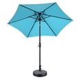 thumbnail image 2 of Ainfox 9ft Patio Umbrella with Stand Outdoor Portable Table Market Umbrella with Push Button Tilt/Crank Waterproof UV-proof,Blue, 2 of 7